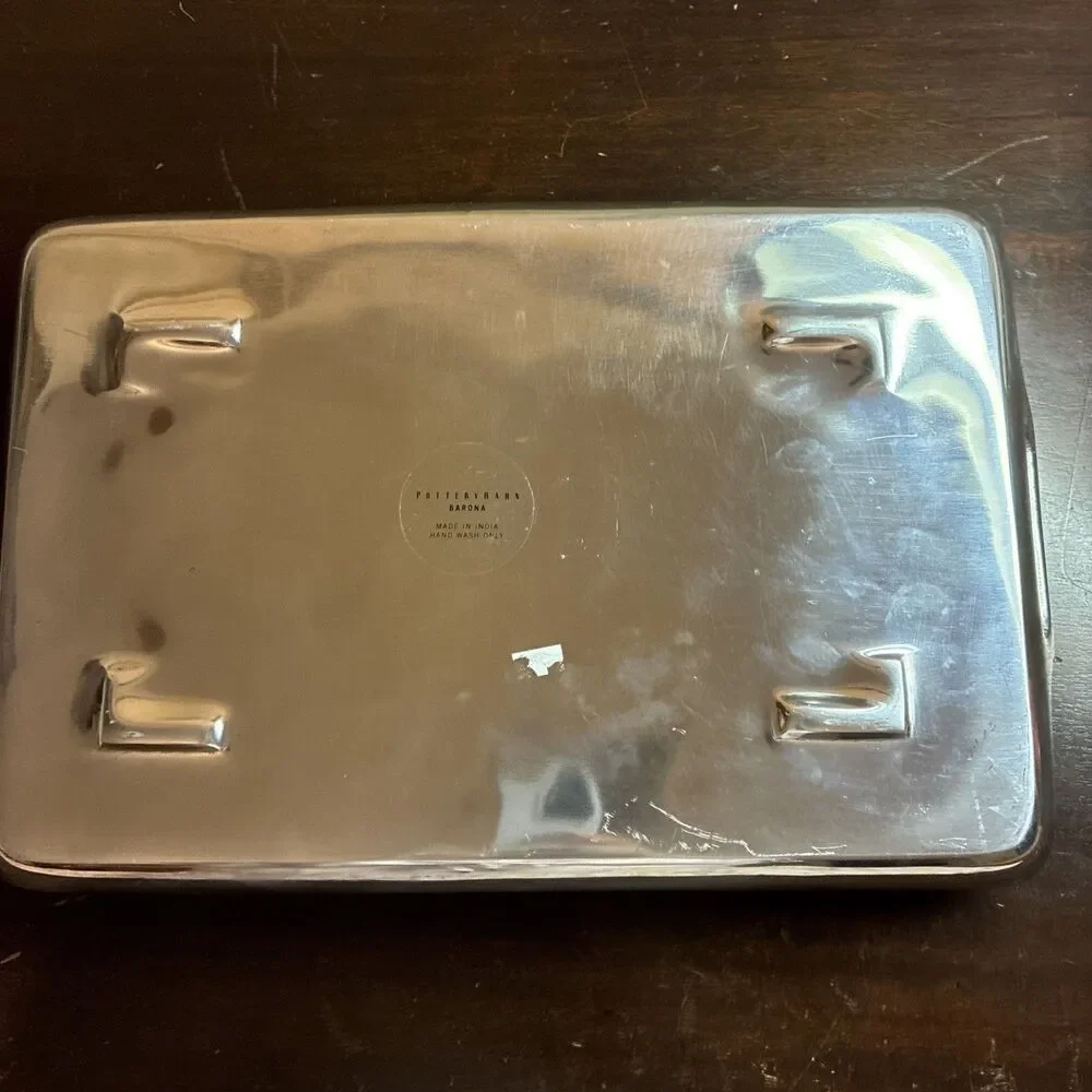 Pottery Barn Pewter Tray 17.5x11